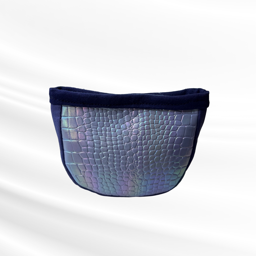 Modern Mini Coin Pouch – Iridescent Croc