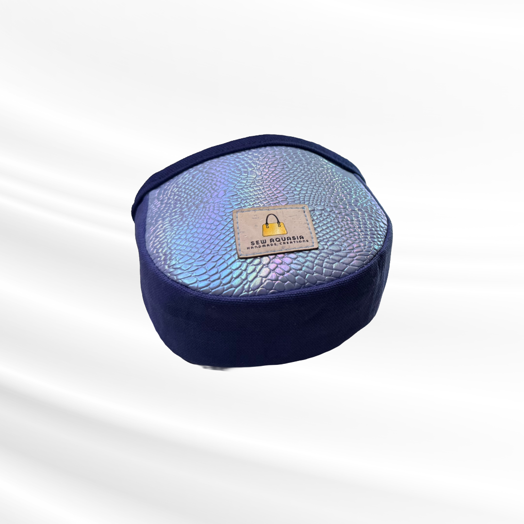 Modern Mini Coin Pouch – Iridescent Croc